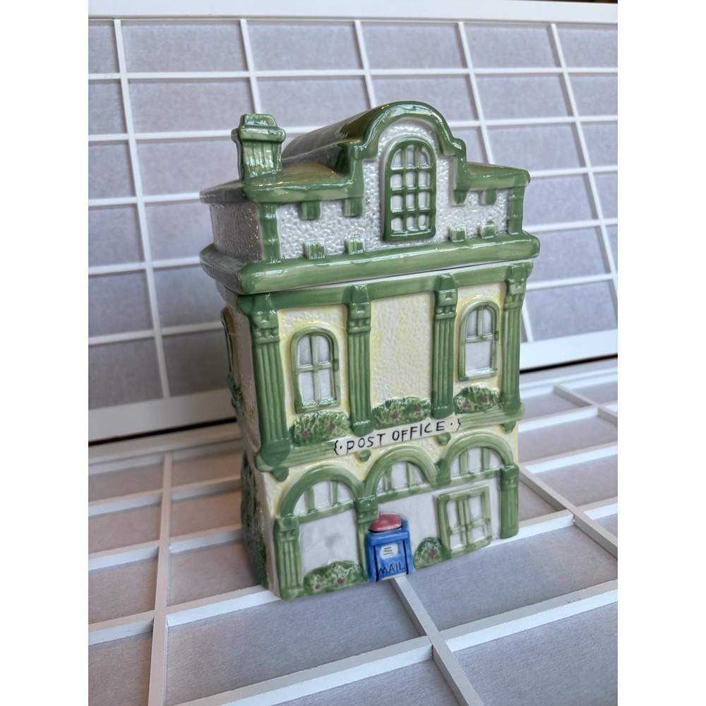 Vintage Kitchen 1995 Mercuries Old Town Charm Ceramic Post Office Cookie Jar